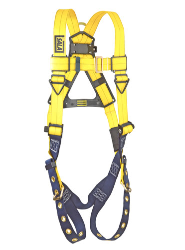 Back D-Ring 2X-Large 3M DBI-SALA,Delta 1101253 Full Body Harness Tongue Buckle Leg Straps Yellow/Navy