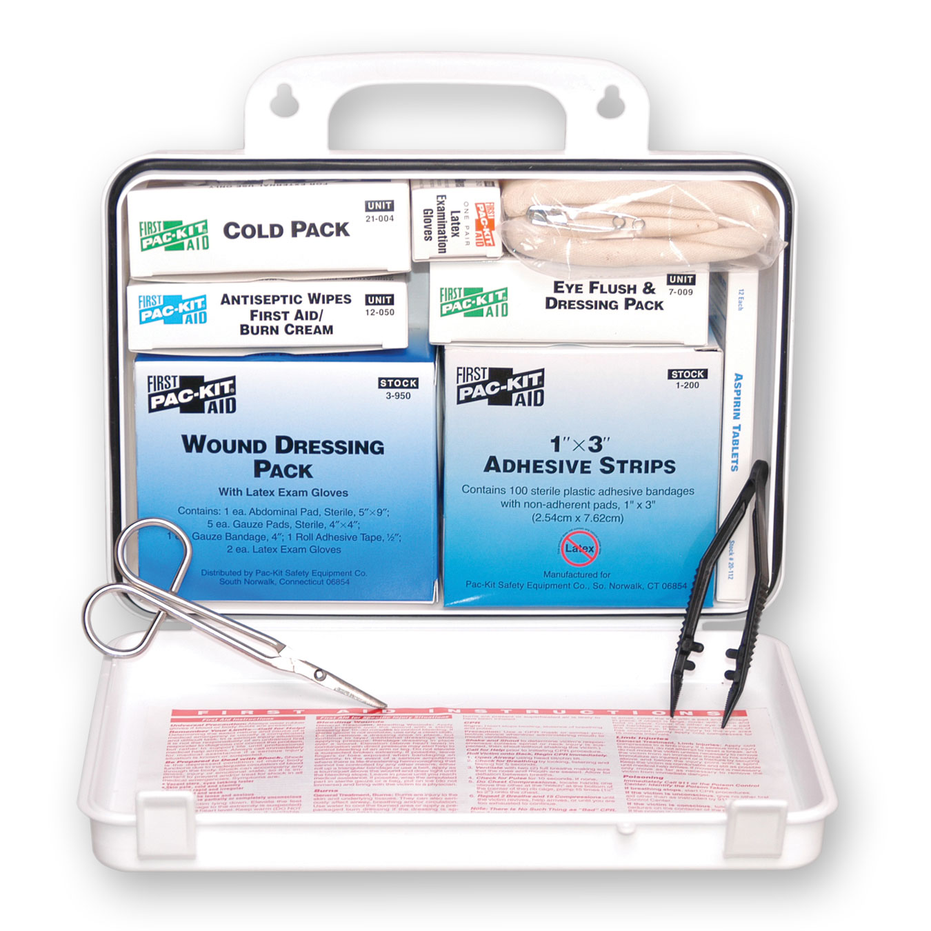 Pac-Kit 6430 25 Man First Aid Kit w/ Eye Flush & Extras Industrial