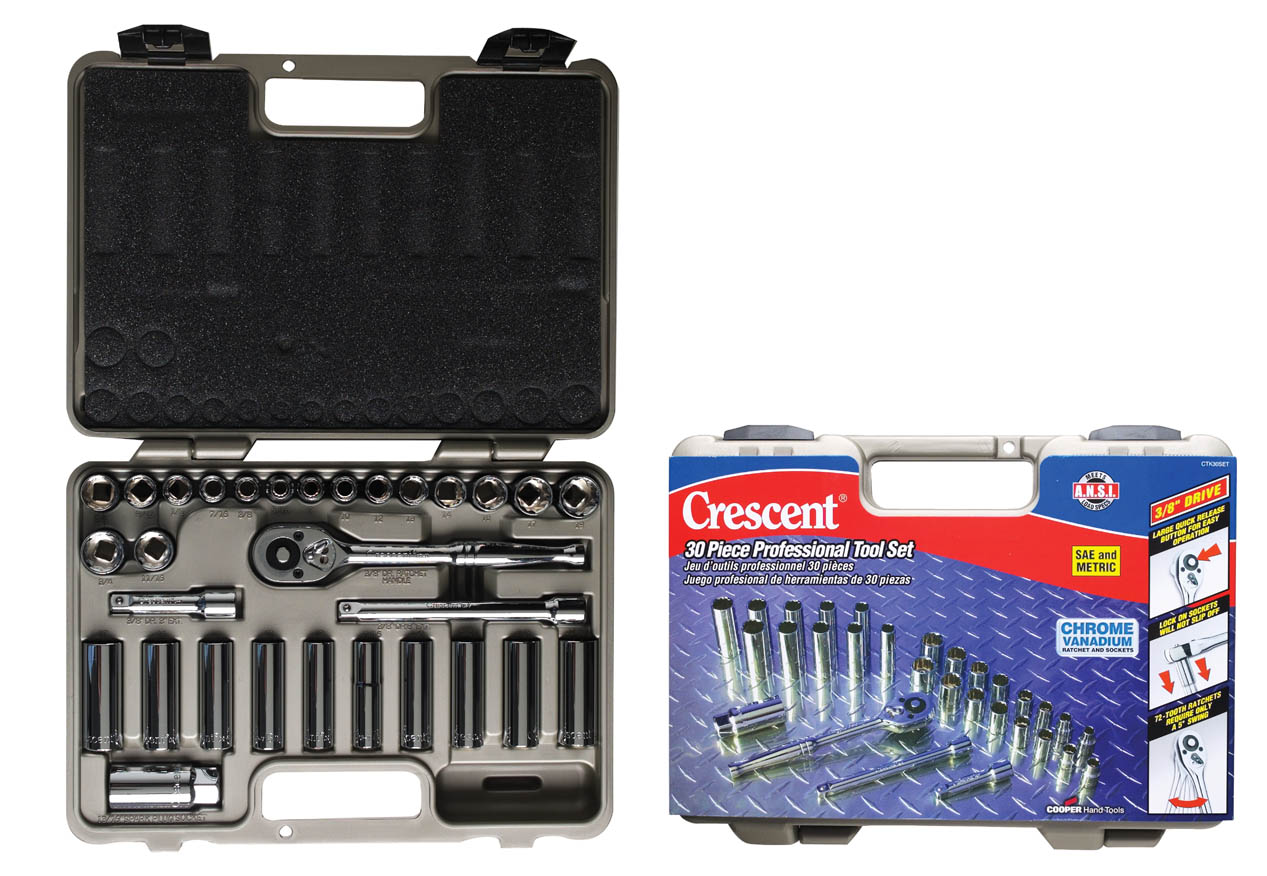 Crescent CTK30SET 30 Piece Socket and Tool Set  - Diamond Tool