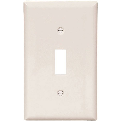 Toggle Switch Plate, 10/Pack - 1 Gang, White