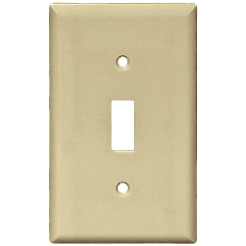 Toggle Switch Plate, 10/Pack - 1 Gang, Ivory