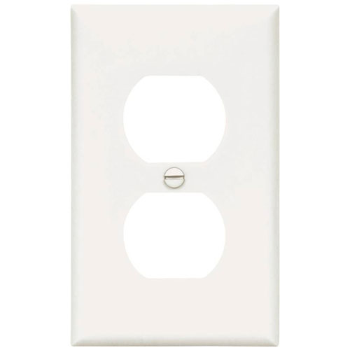Standard Wall Plate, 10/Pack - For Outlets, 1 Gang, White