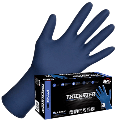 Thickster 14 Mil Latex Powder-Free Gloves - L, 50/Box