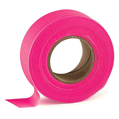 Keson FTP Ribbon Marker Flagging Tape, 1-3/16-Inch by 300-Foot, Pink